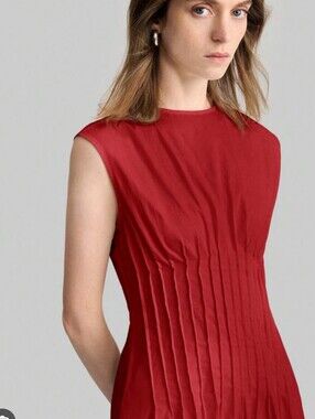 Marvin Richards Red Sleeveless Corset Dress Classic Luxury